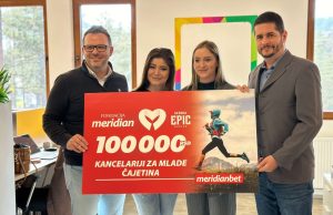 Meridian Fondacija donirala sredstva za humanitarne aktivnosti Kancelariji za mlade Čajetina