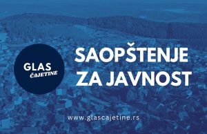 Saopštenje za javnost Grupe građana „Naši ljudi za naše mesto“ Čajetina